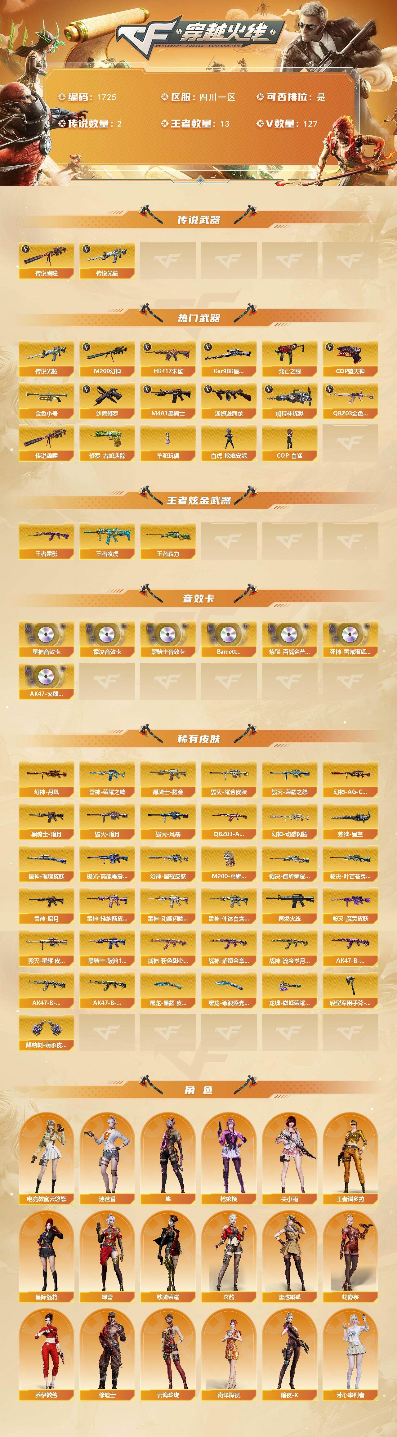 CFCMW429919穿越火线账号详情图2
