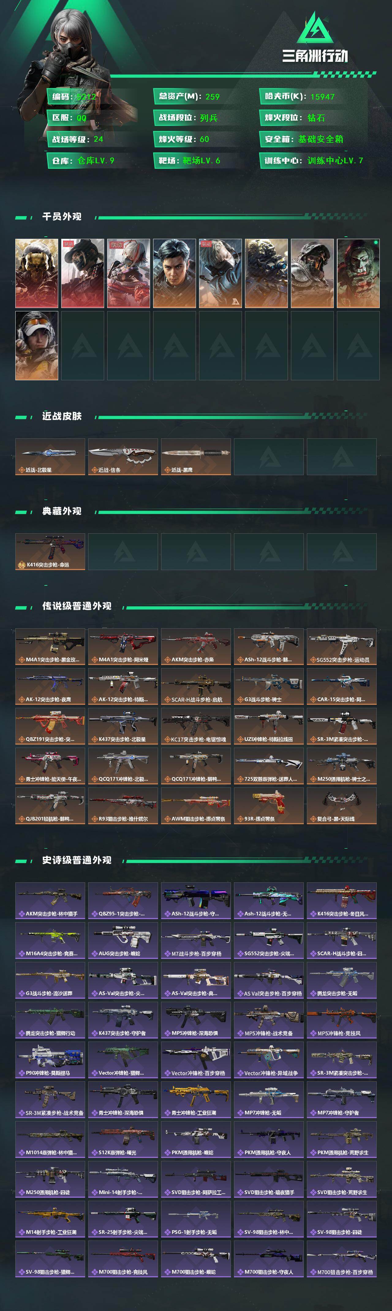 SJZCMW433650三角洲行动账号详情图2