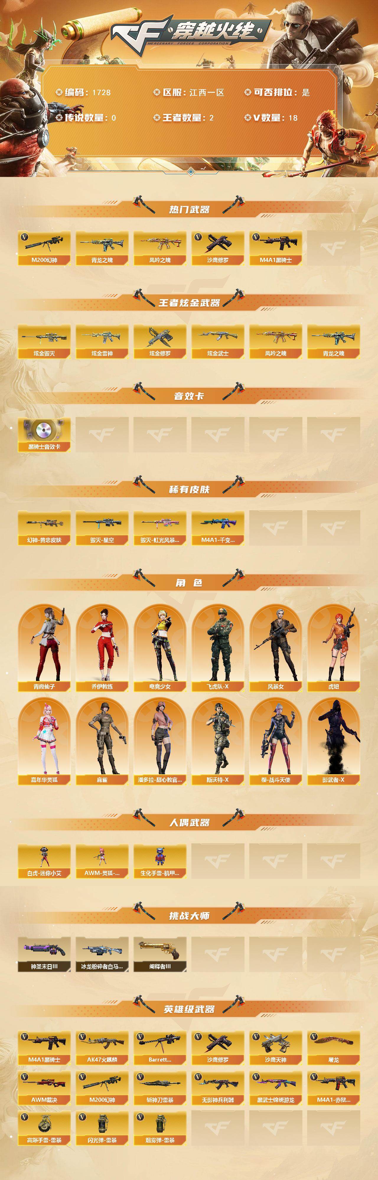 CFCMW429966穿越火线账号详情图2