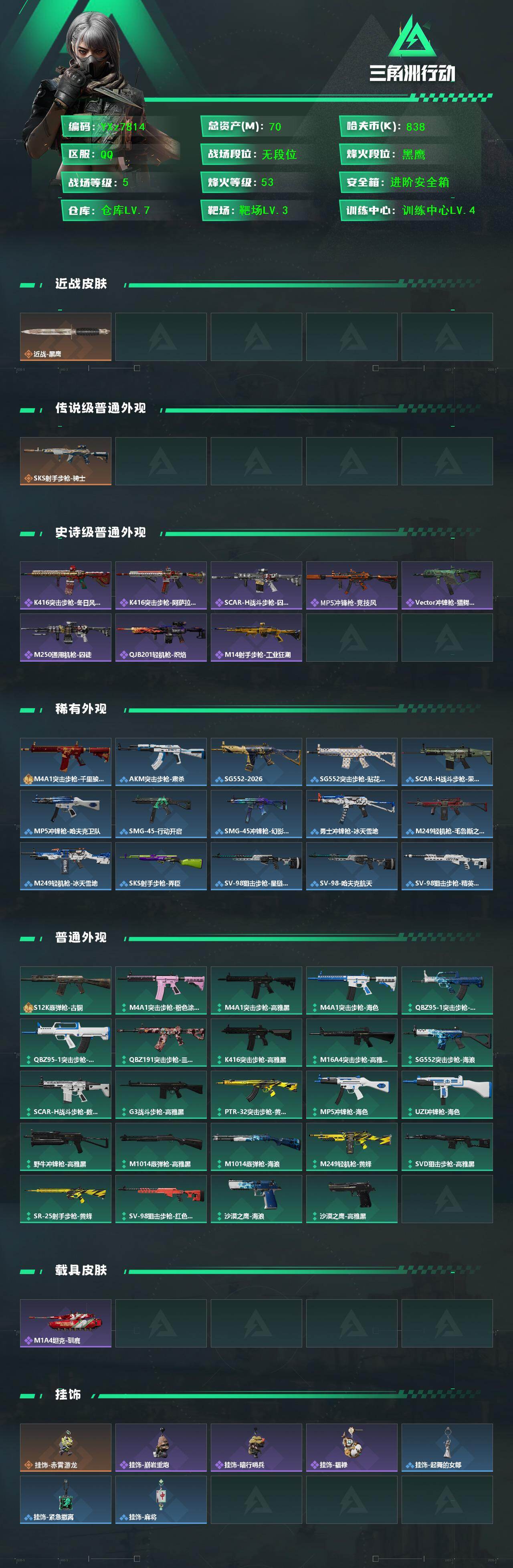 SJZCMW432520三角洲行动账号详情图2