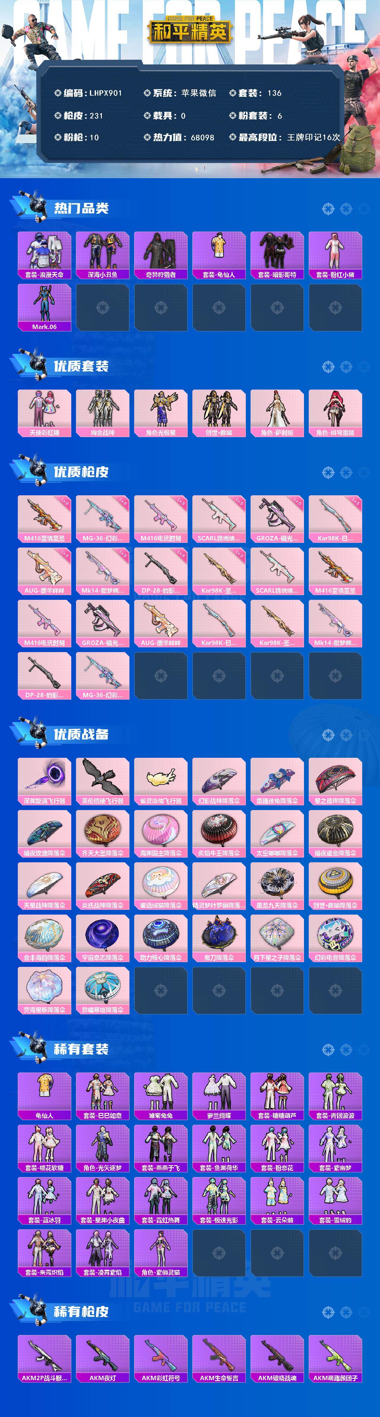 HPLX460690和平精英账号详情图2