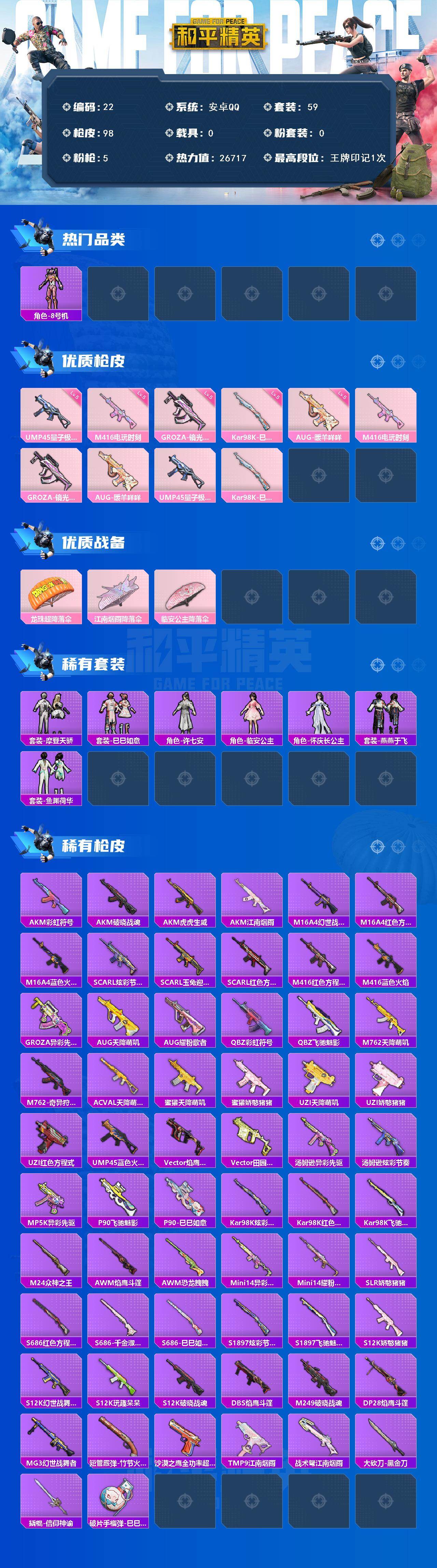 HPCMW461267和平精英账号详情图2