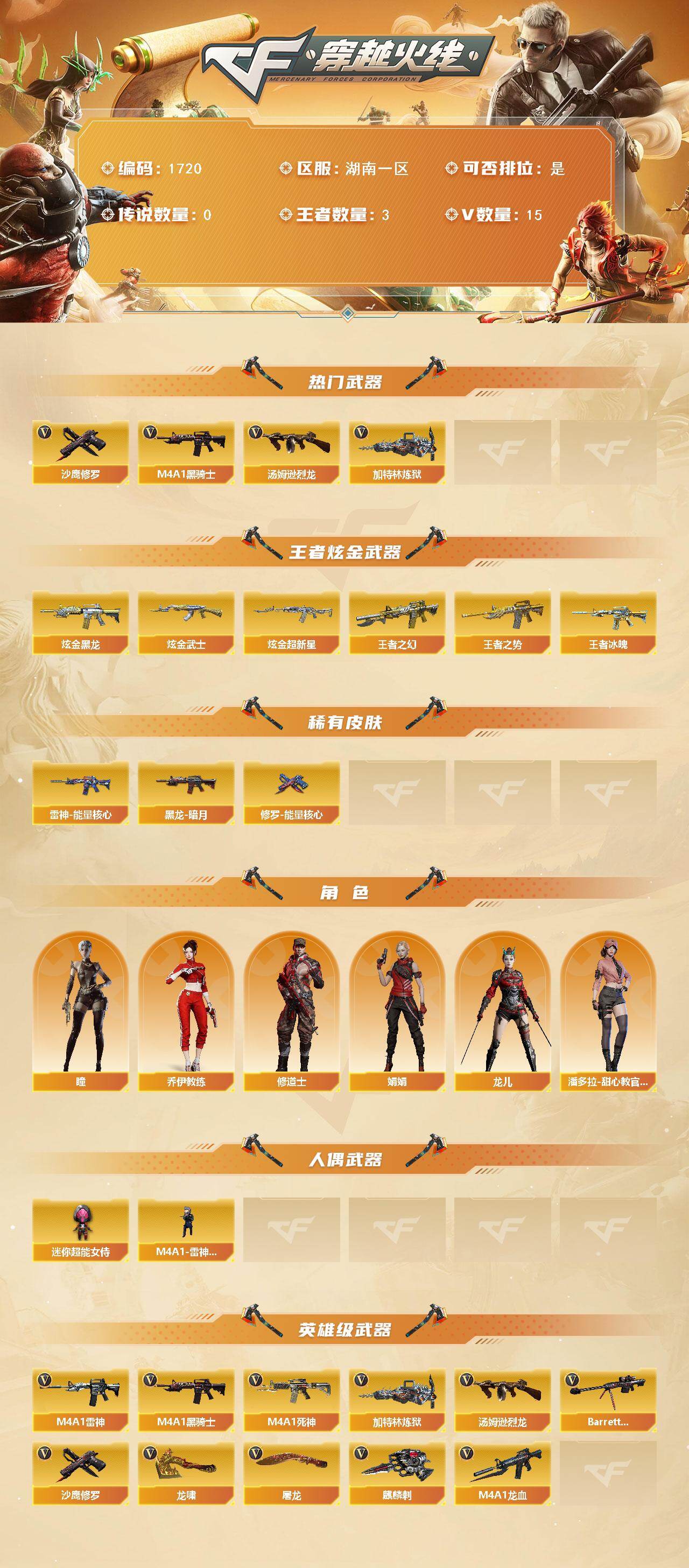 CFCMW429812穿越火线账号详情图2