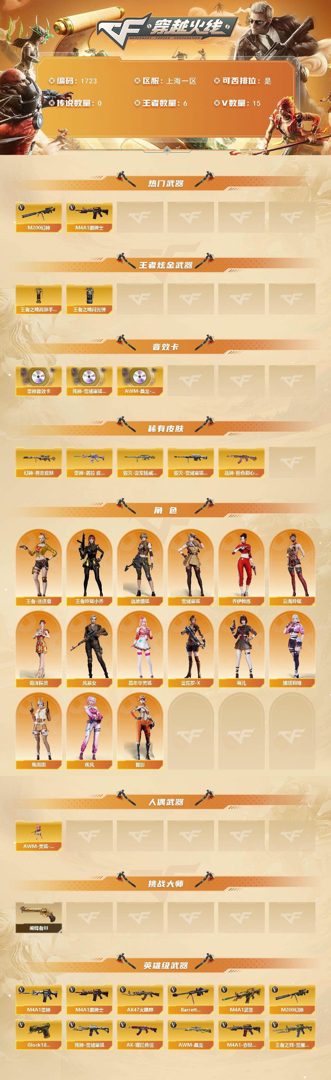 CFCMW429898穿越火线账号详情图2