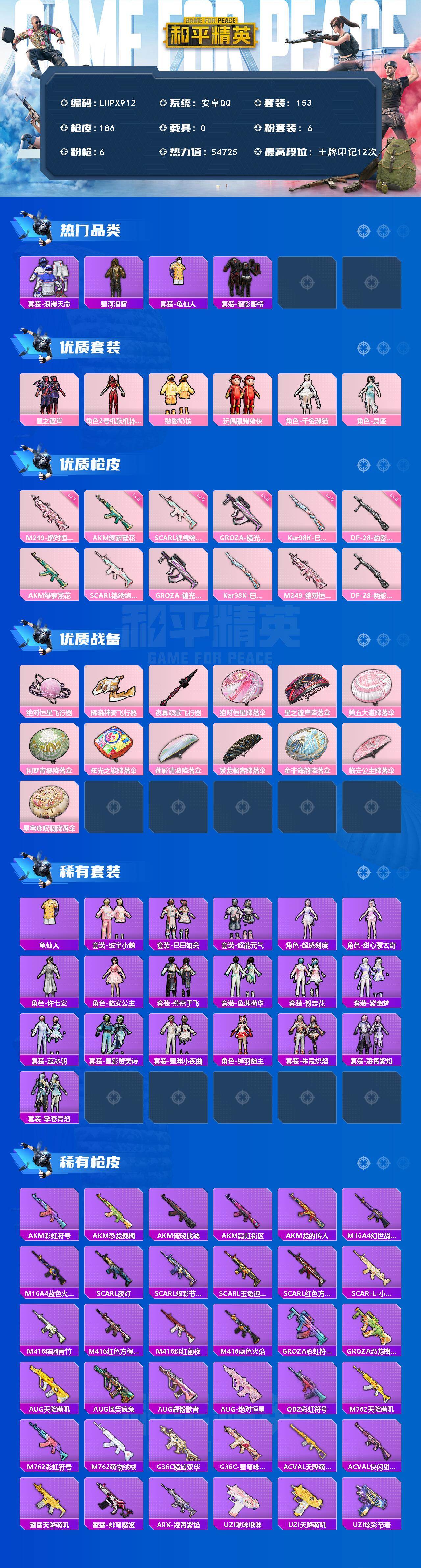 HPLX460186和平精英账号详情图2