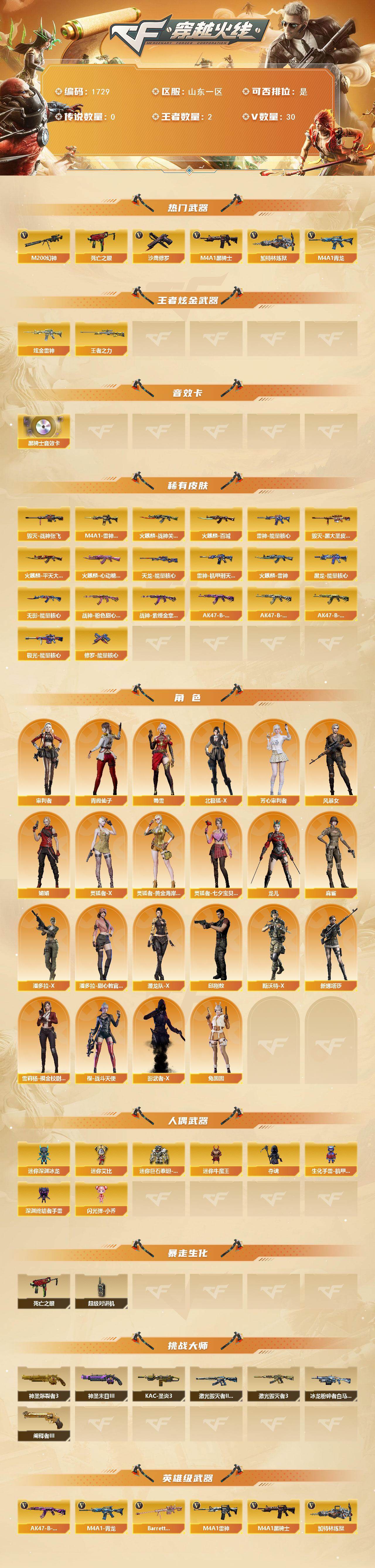 CFCMW429992穿越火线账号详情图2