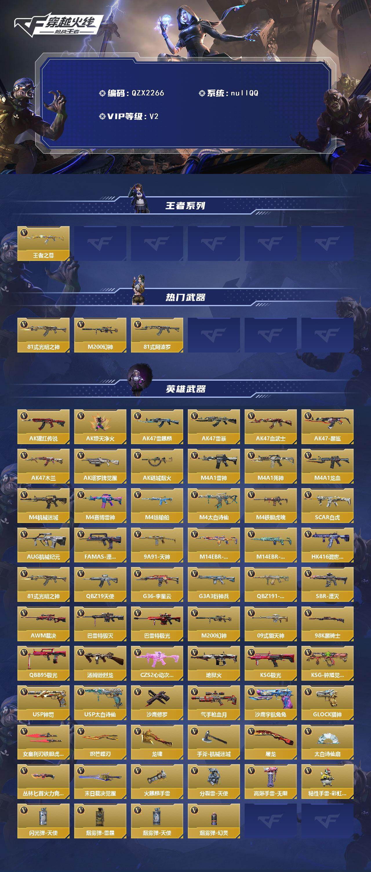 CFMEY48946枪战王者账号详情图2