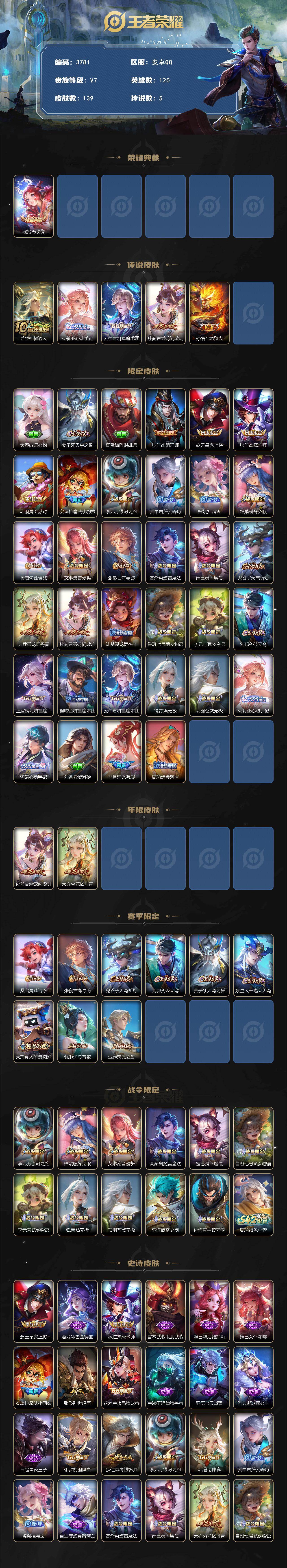 WZCMW4119143王者荣耀账号详情图2