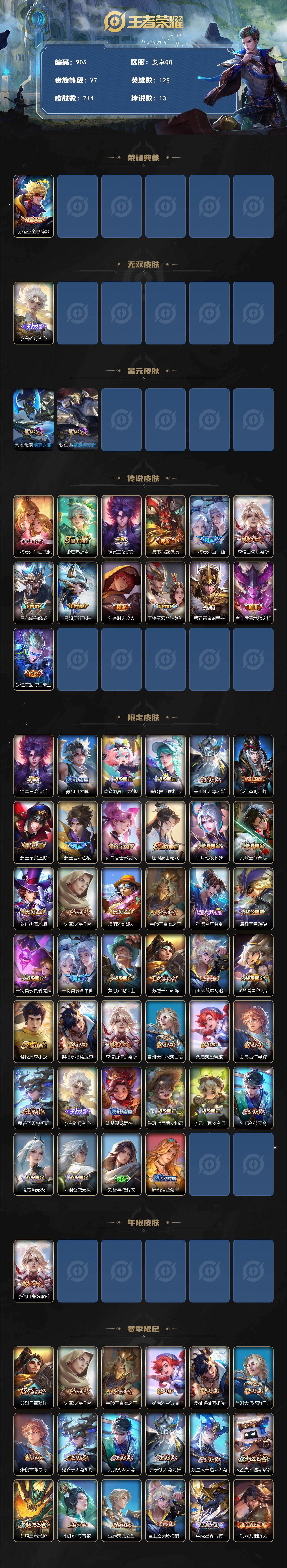 WZLFY4114316王者荣耀账号详情图2