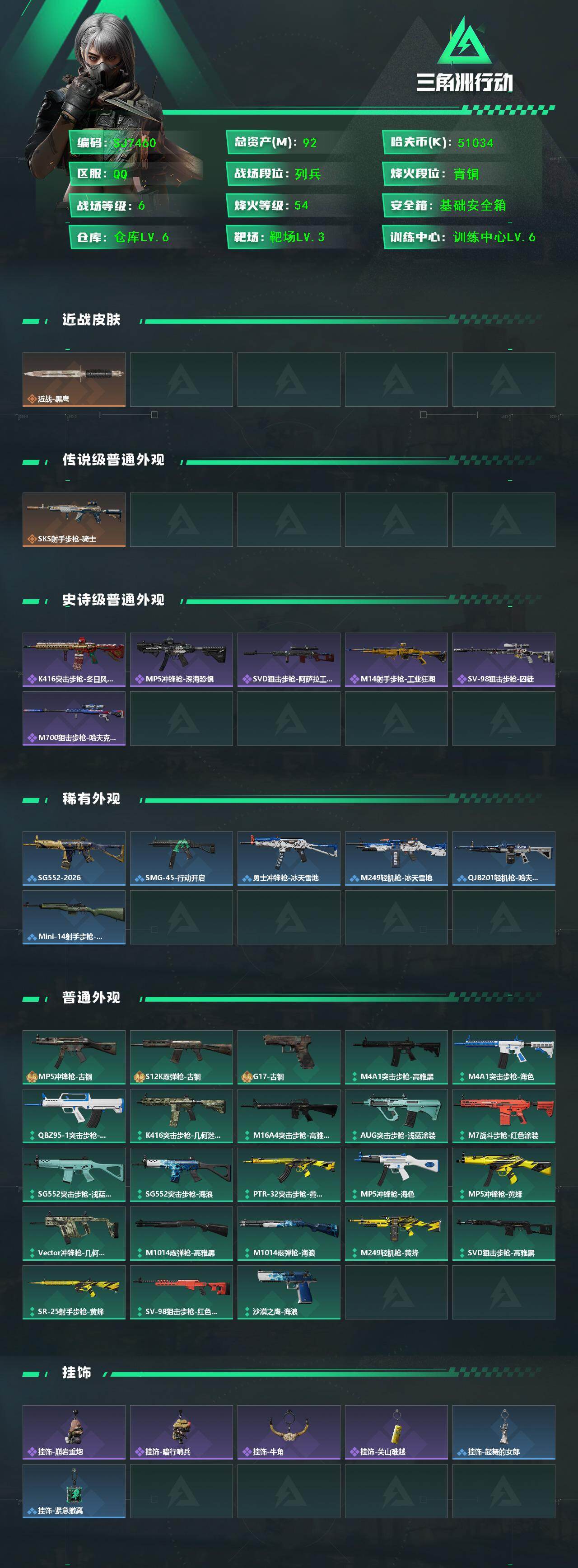 SJZQM432394三角洲行动账号详情图3