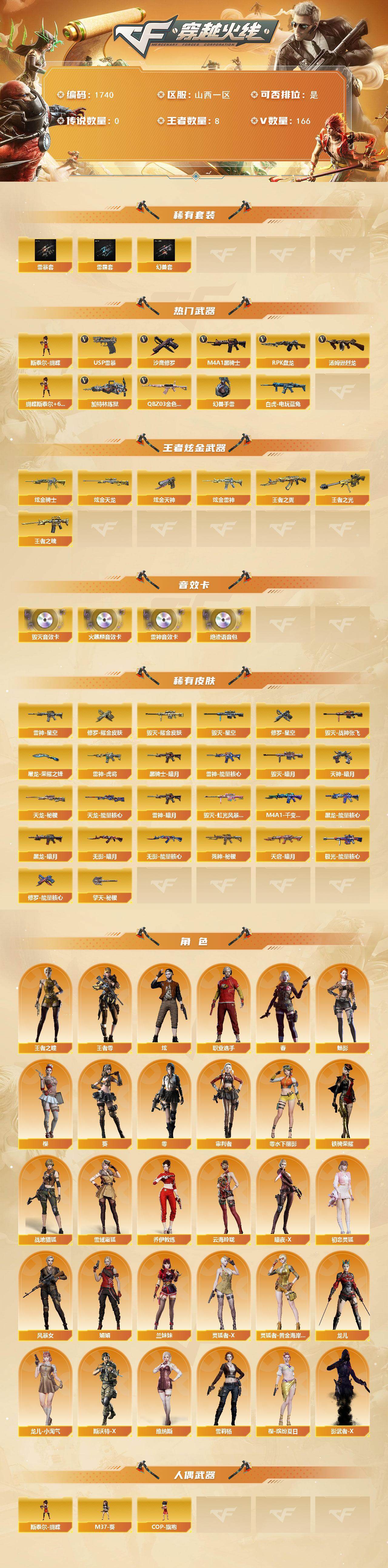 CFCMW430462穿越火线账号详情图2