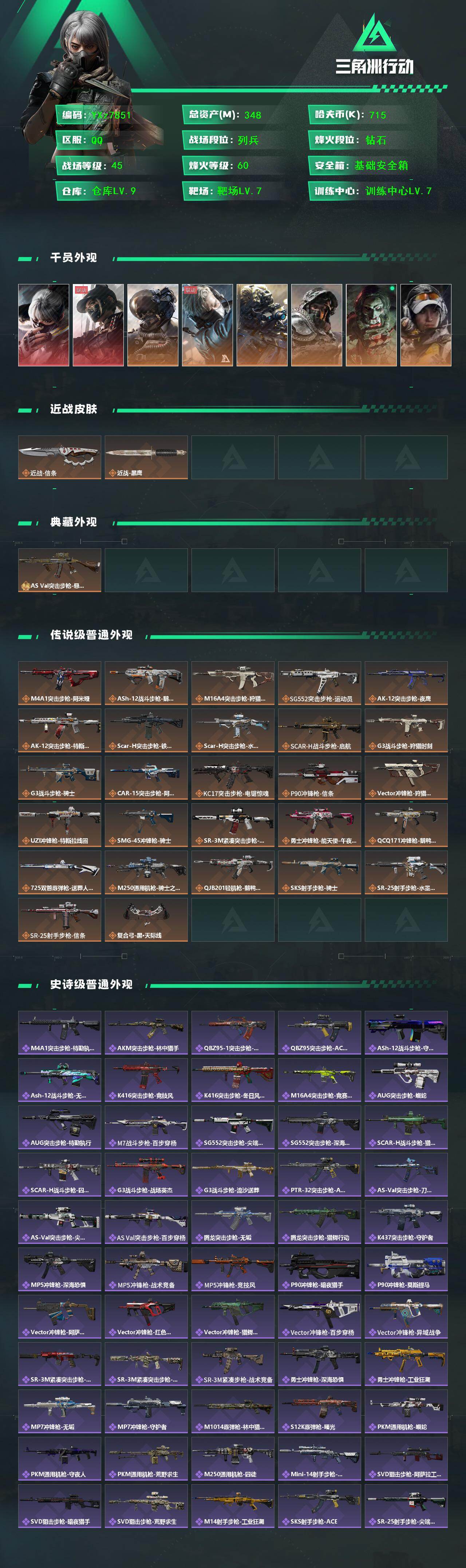 SJZCMW433463三角洲行动账号详情图2