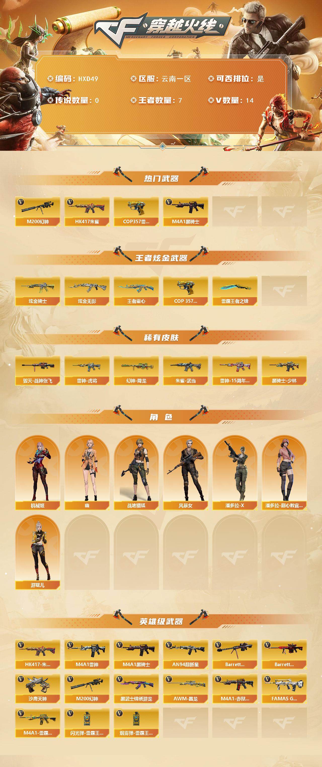 CFEY429701穿越火线账号详情图2