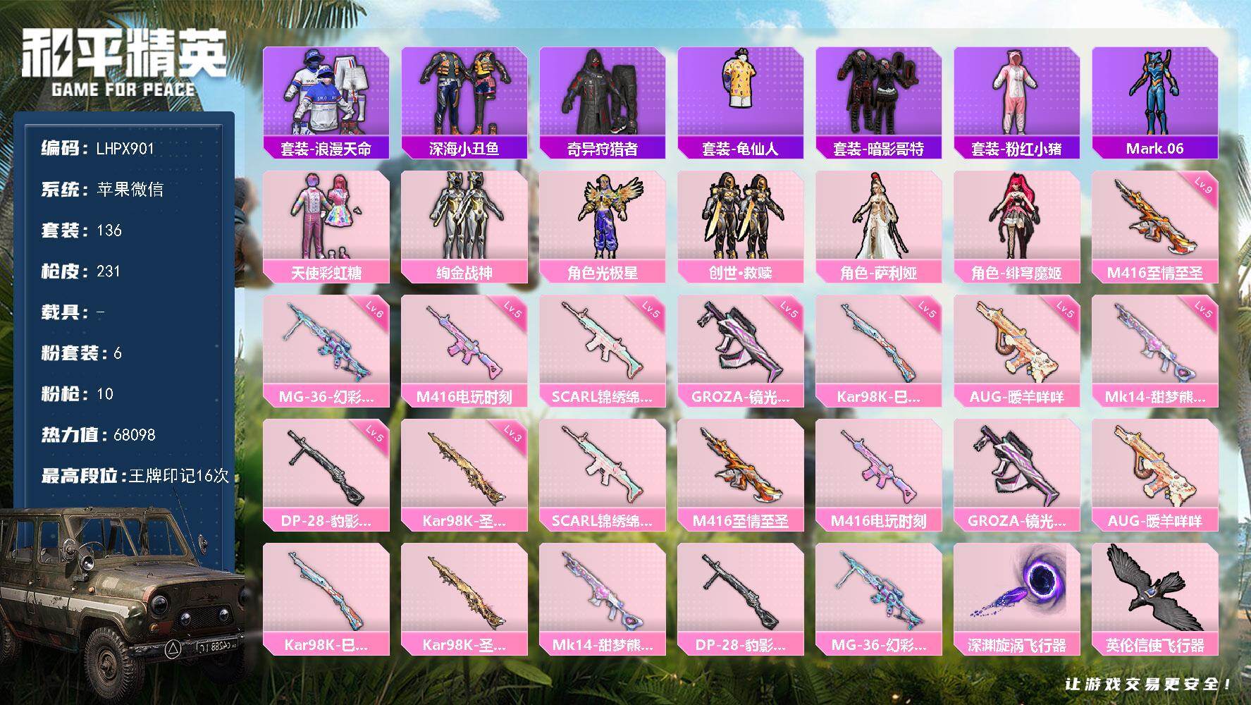 HPLX460690和平精英账号详情图12