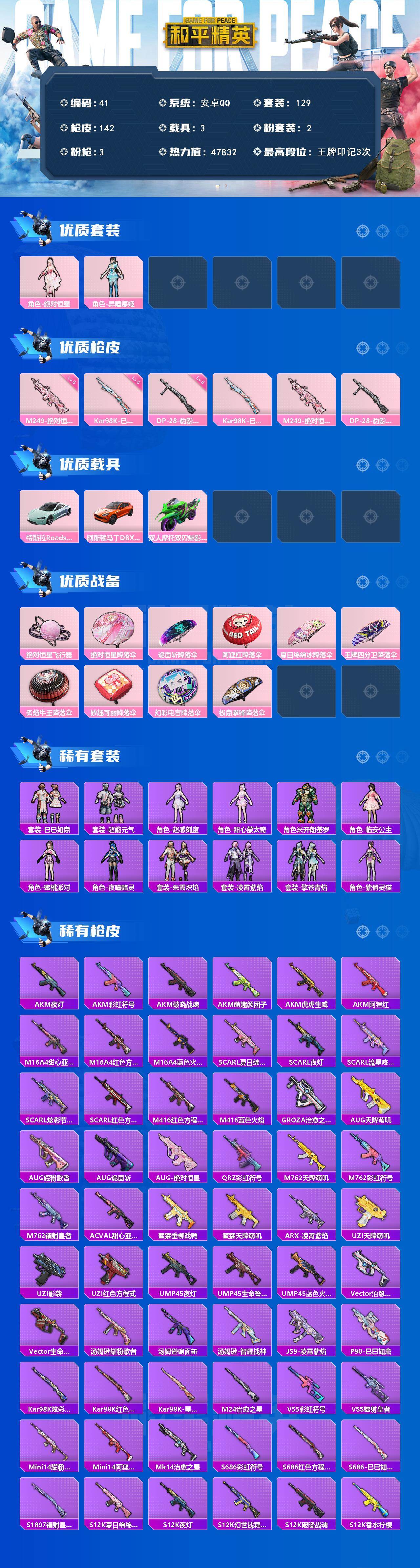 HPCMW461494和平精英账号详情图2