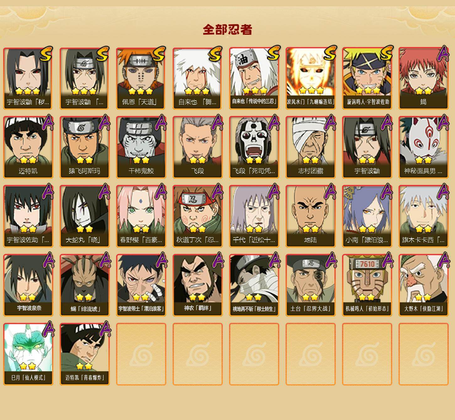 HYLX48192火影忍者账号详情图2