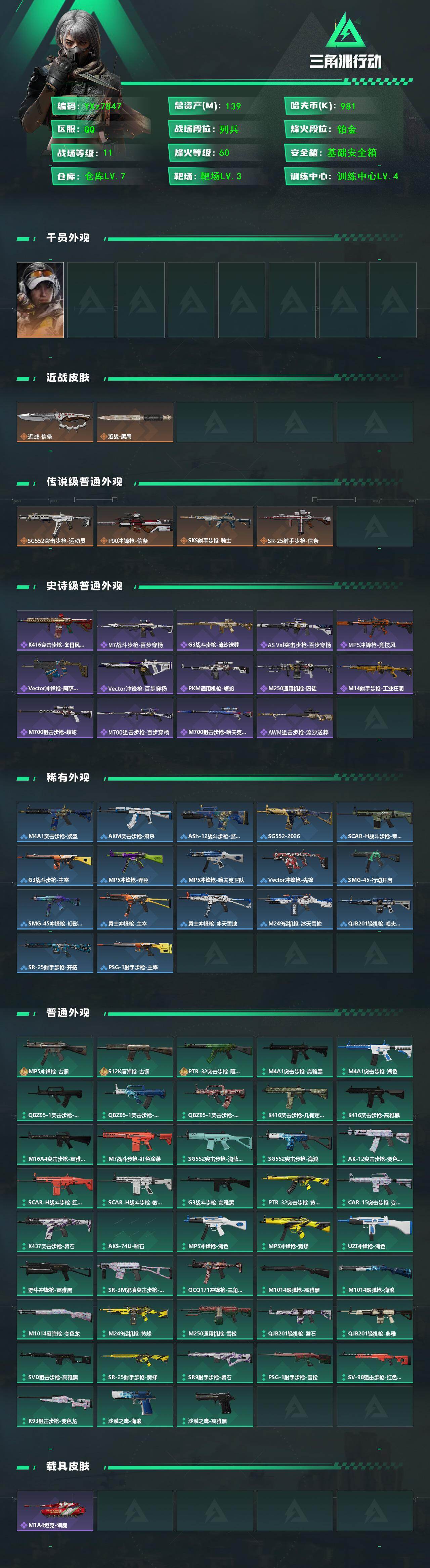 SJZCMW433455三角洲行动账号详情图2