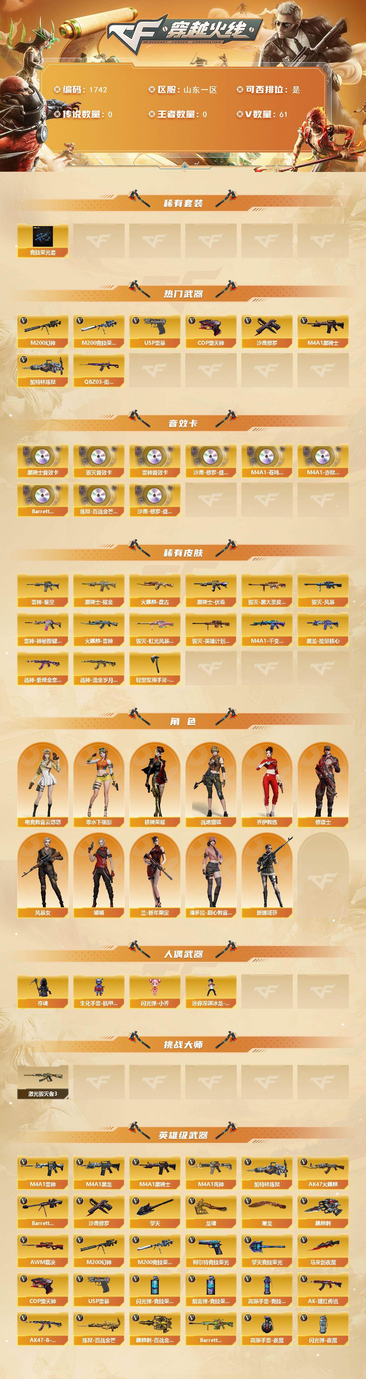 CFCMW430914穿越火线账号详情图2