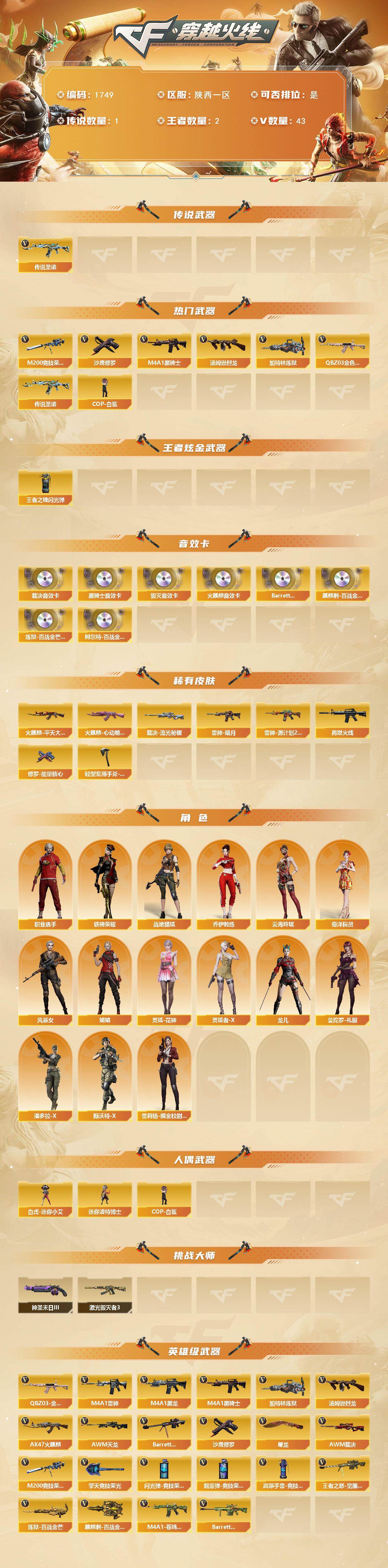 CFCMW431025穿越火线账号详情图2