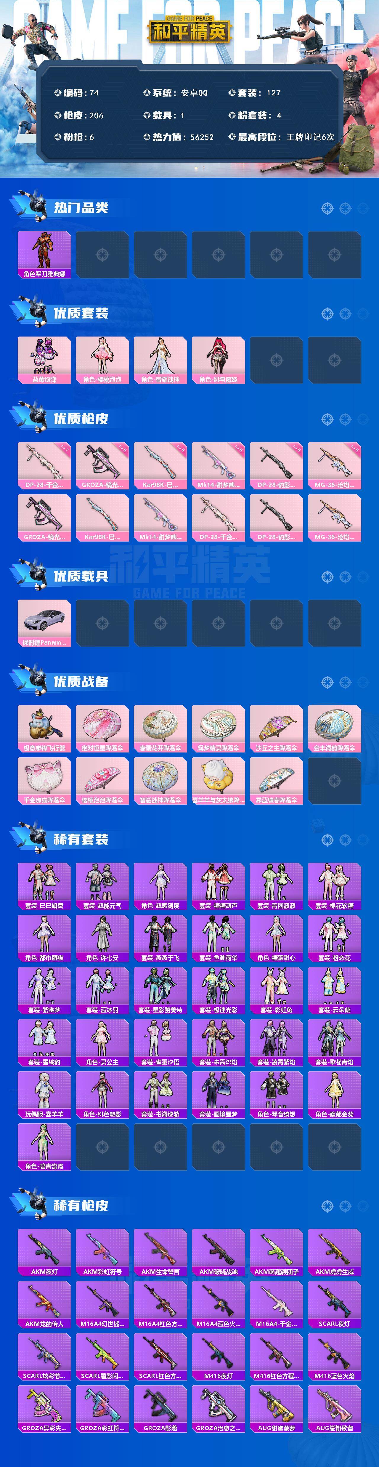 HPCMW464256和平精英账号详情图2