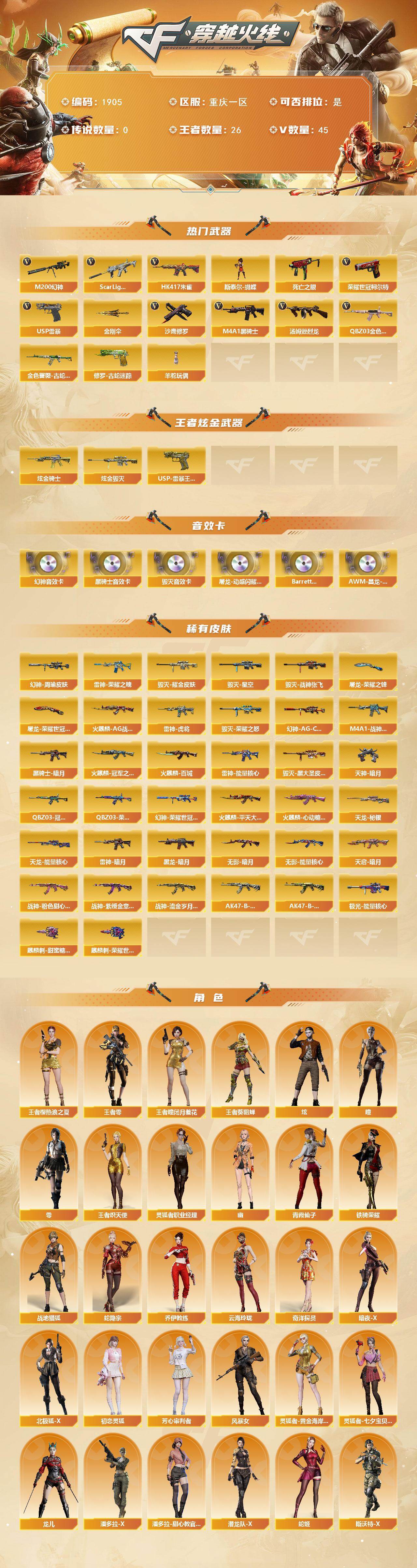 CFQM430434穿越火线账号详情图3