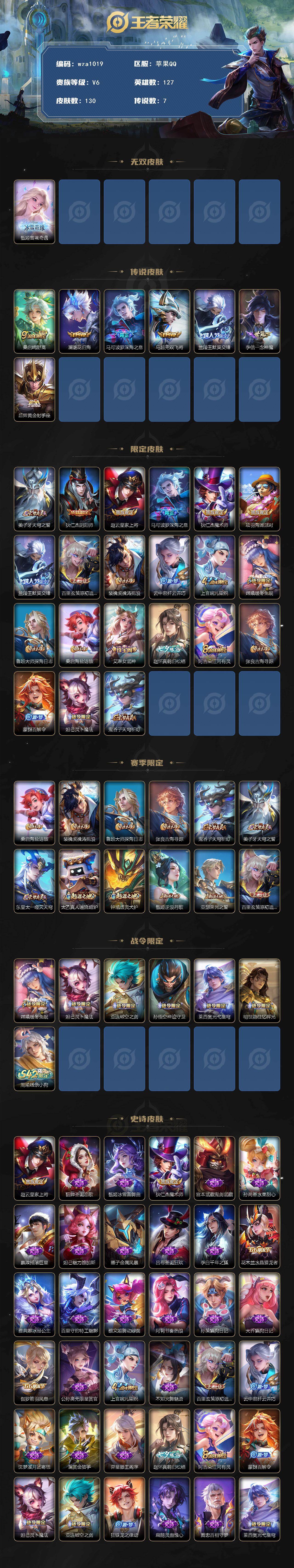 WZQM4125039王者荣耀账号详情图3