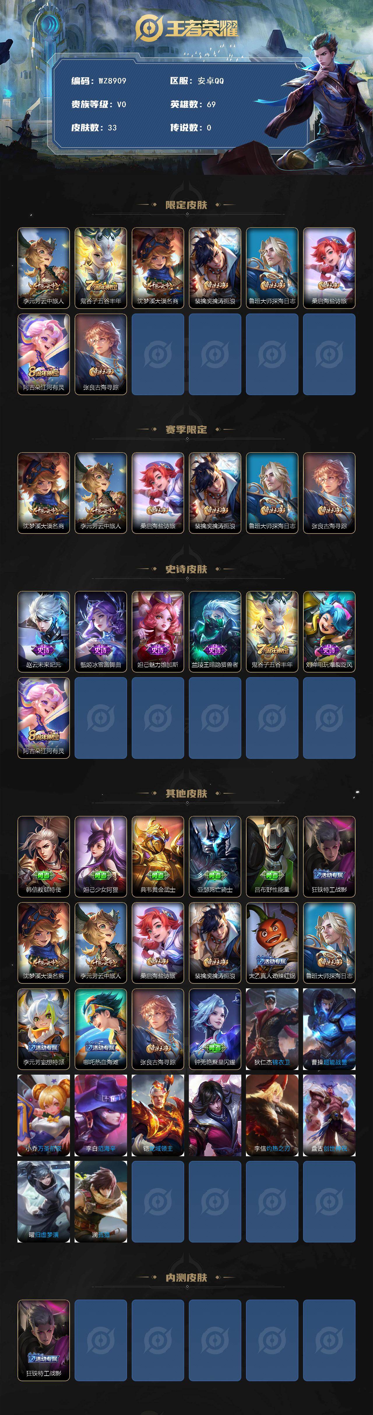 WZXS4153908王者荣耀账号详情图2