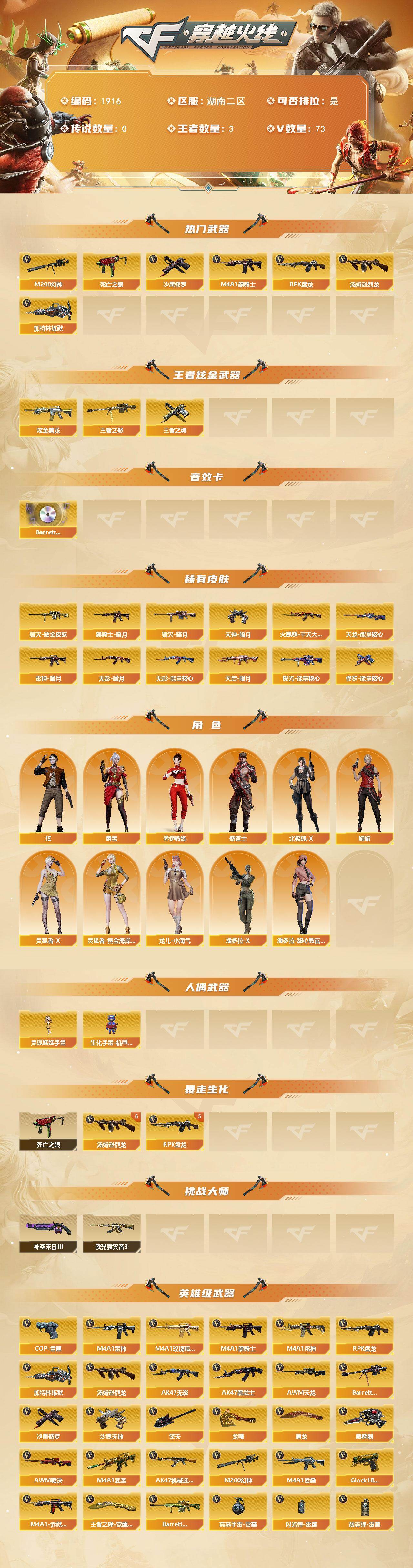 CFQM430436穿越火线账号详情图3