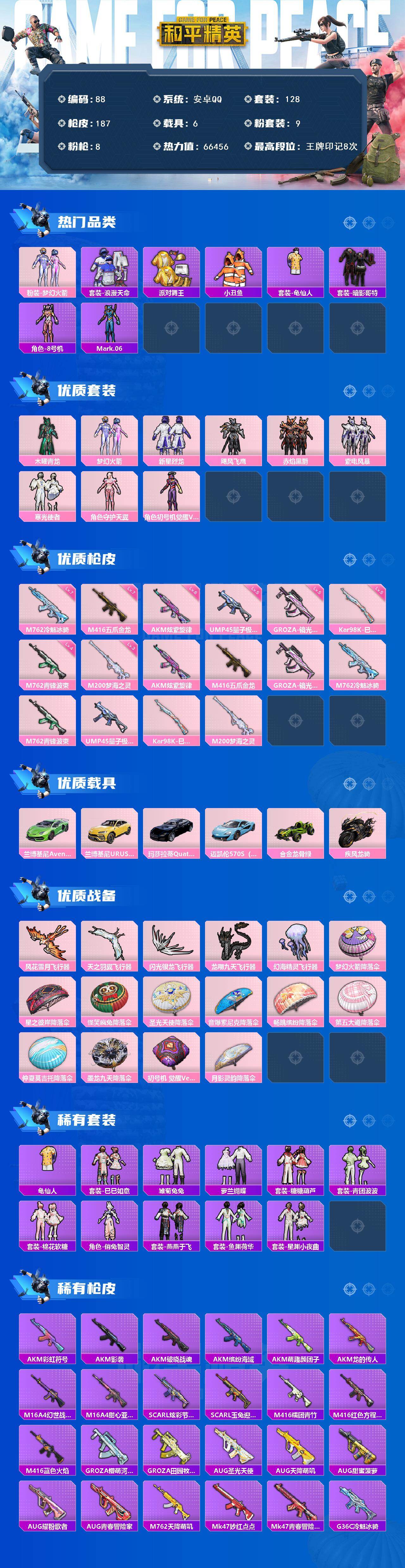 HPLX462297和平精英账号详情图2