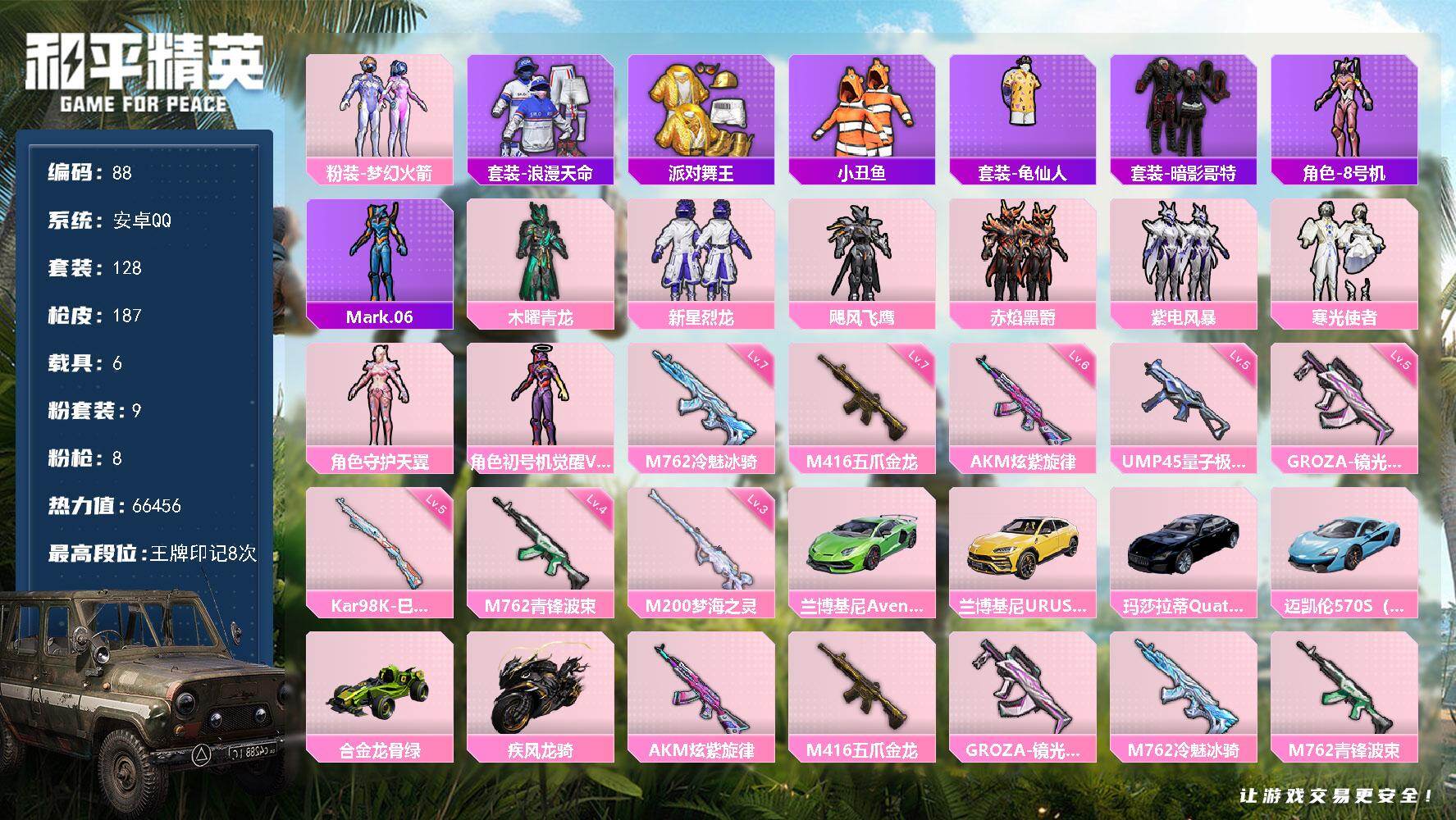 HPLX462297和平精英账号详情图5