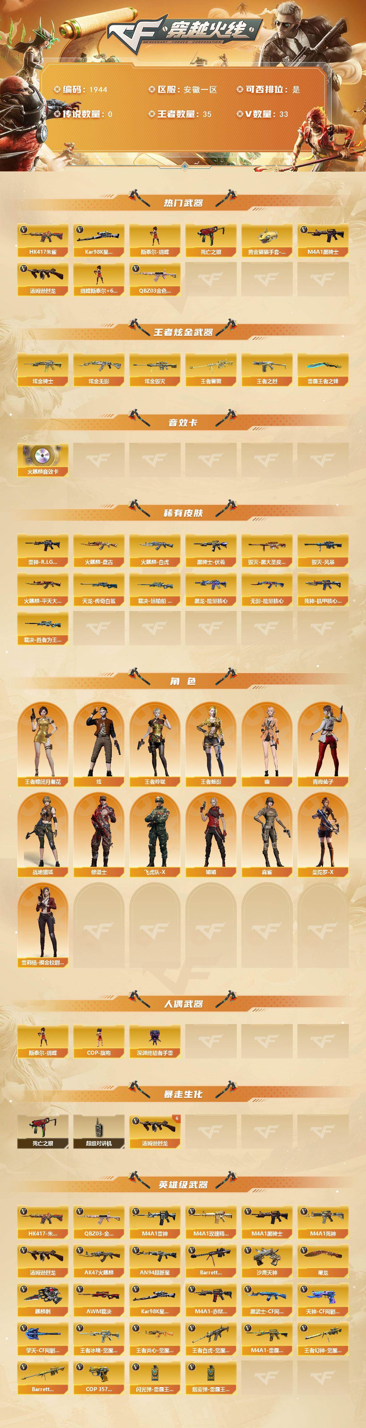 CFLX430704穿越火线账号详情图2