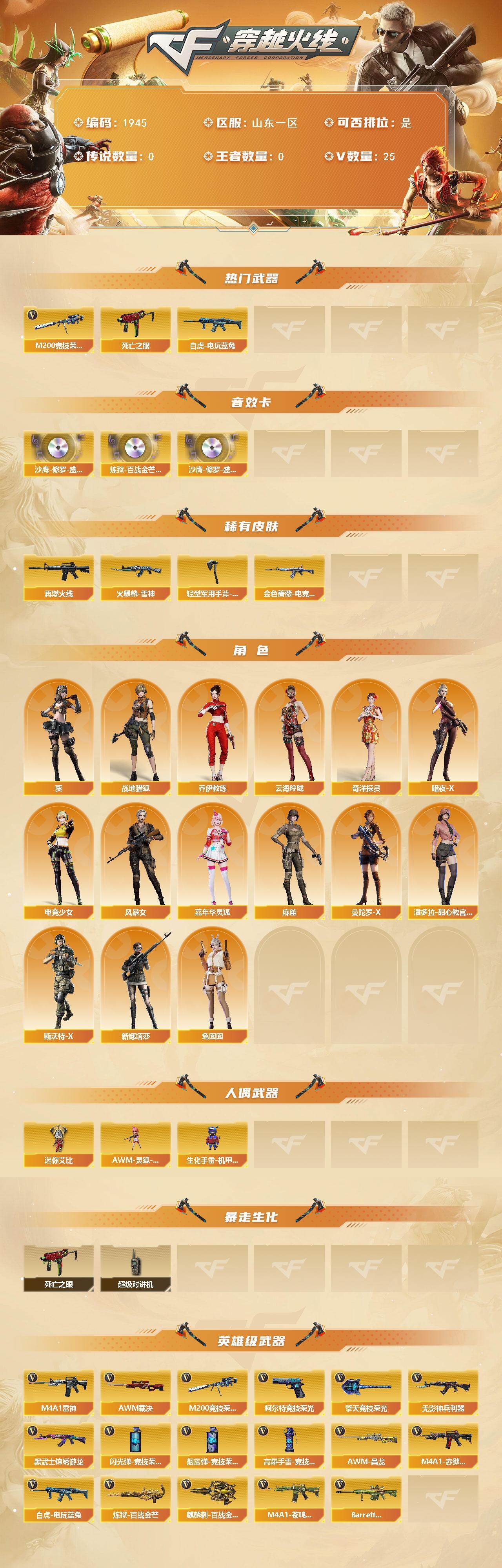 CFQM430710穿越火线账号详情图3