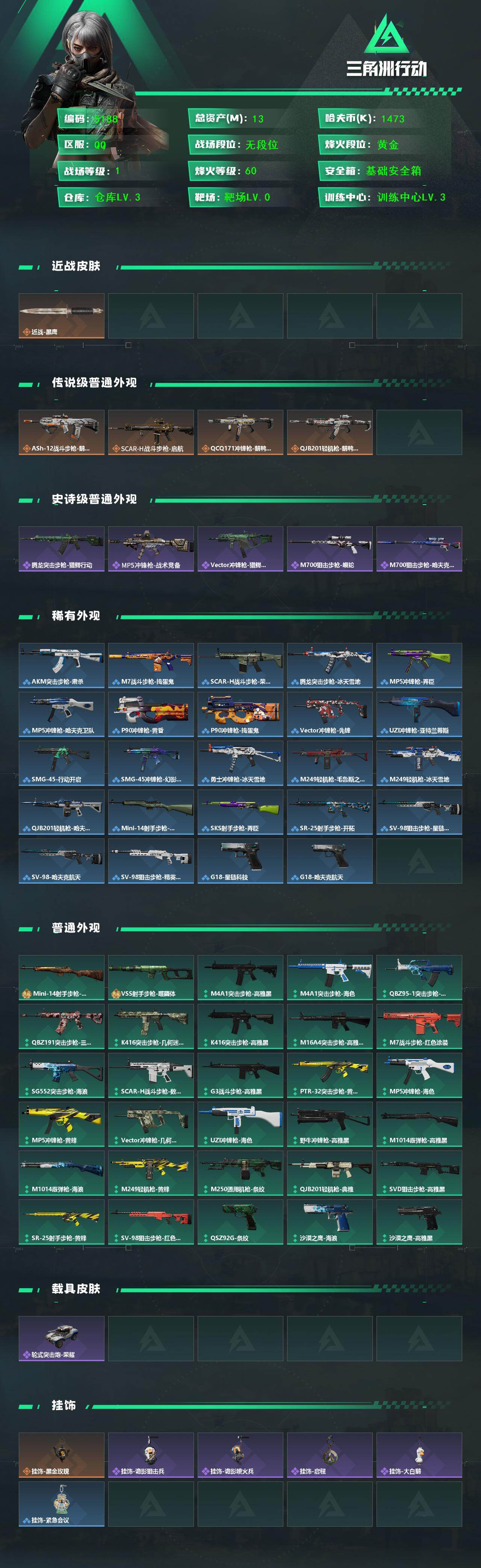 SJZCMW433645三角洲行动账号详情图2