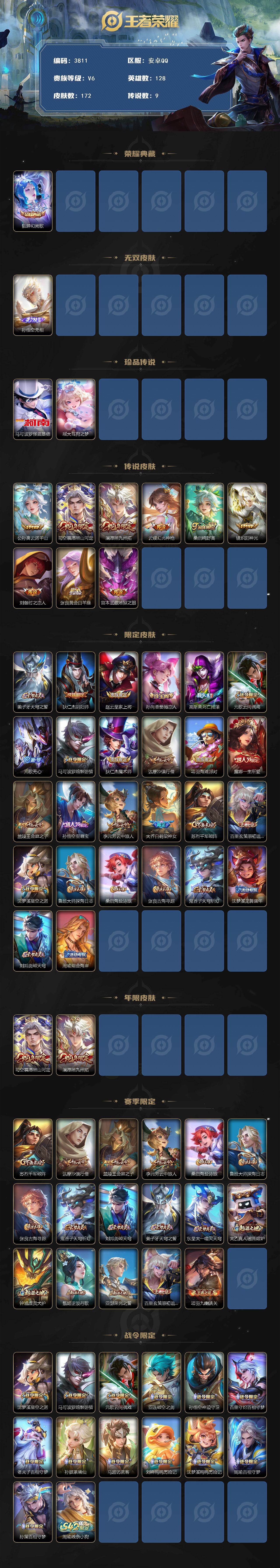 WZCMW4119155王者荣耀账号详情图2