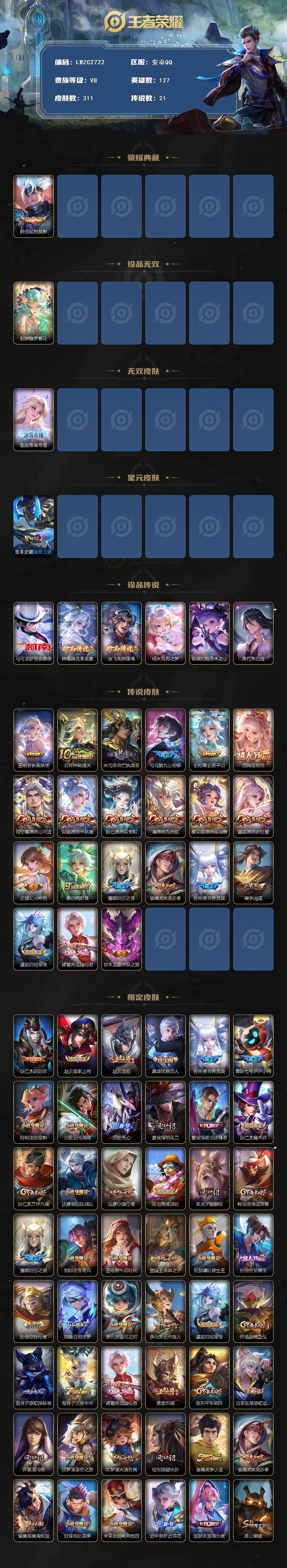 WZLX4123858王者荣耀账号详情图2