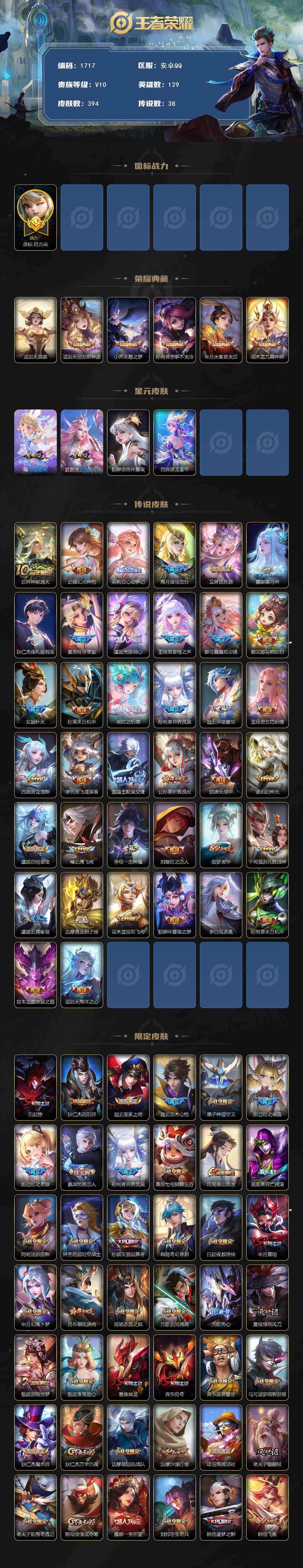 WZKG4118230王者荣耀账号详情图2