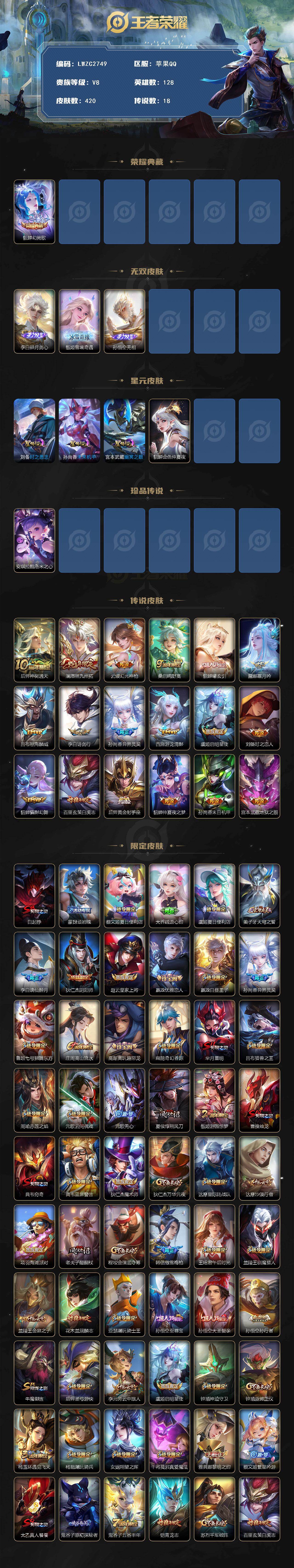 WZCMW4132878王者荣耀账号详情图2