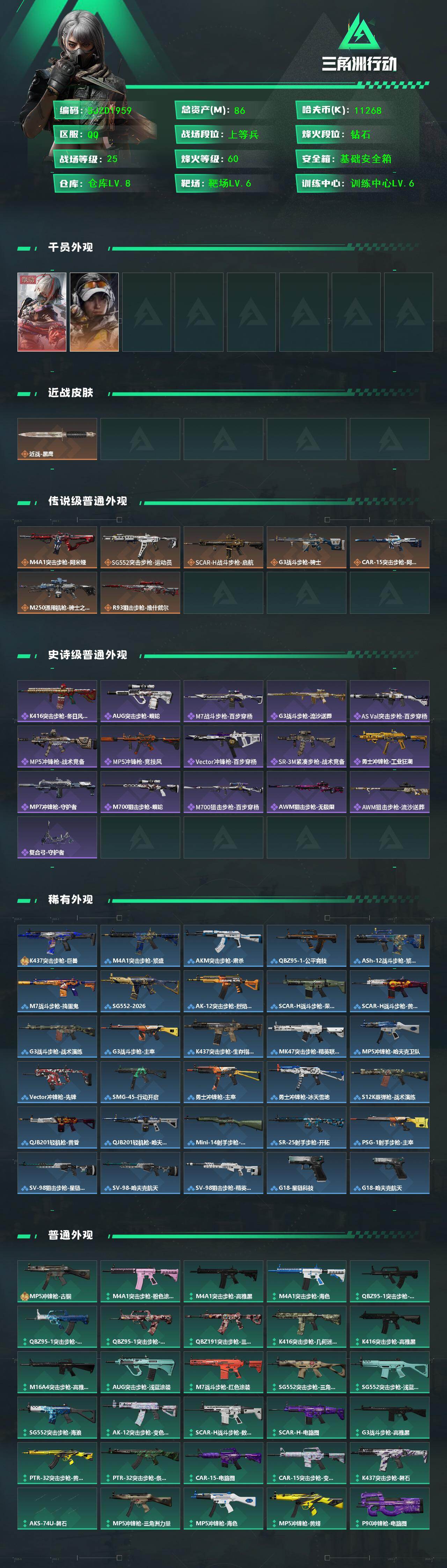 SJZQM433285三角洲行动账号详情图3