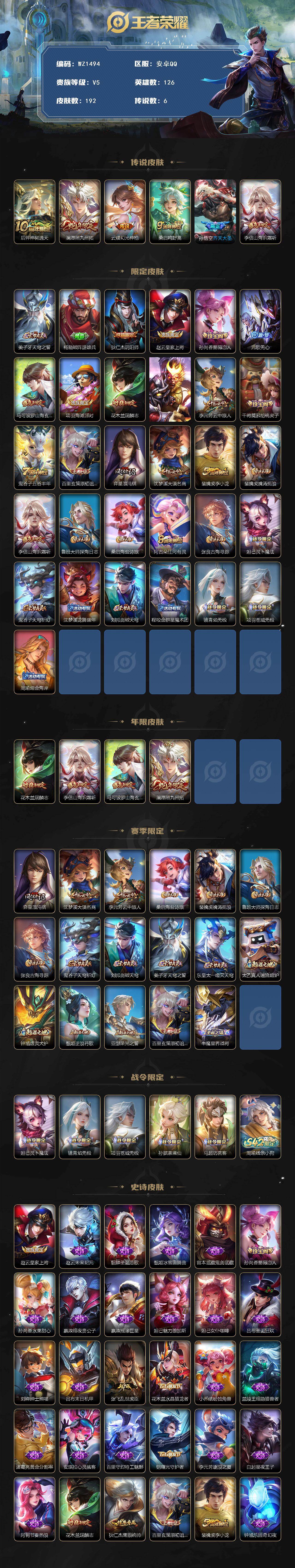 WZCMW4120910王者荣耀账号详情图2