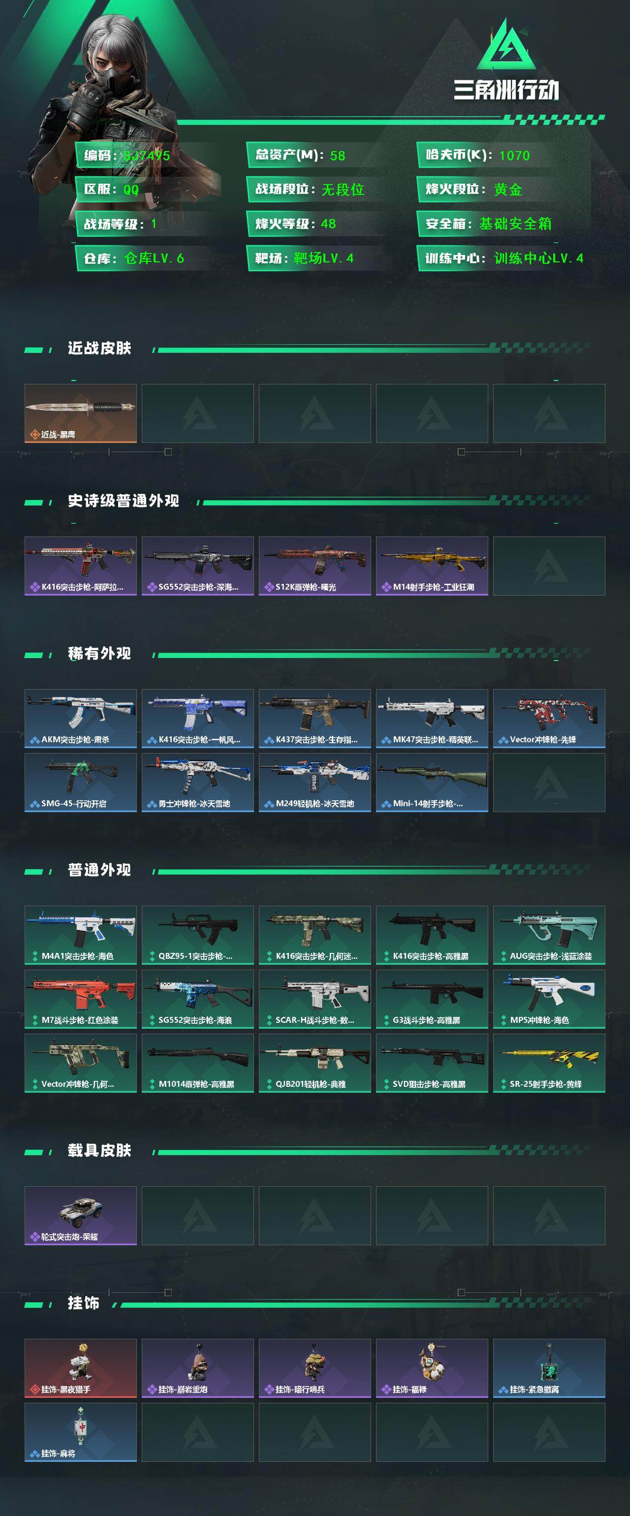 SJZEY433681三角洲行动账号详情图2