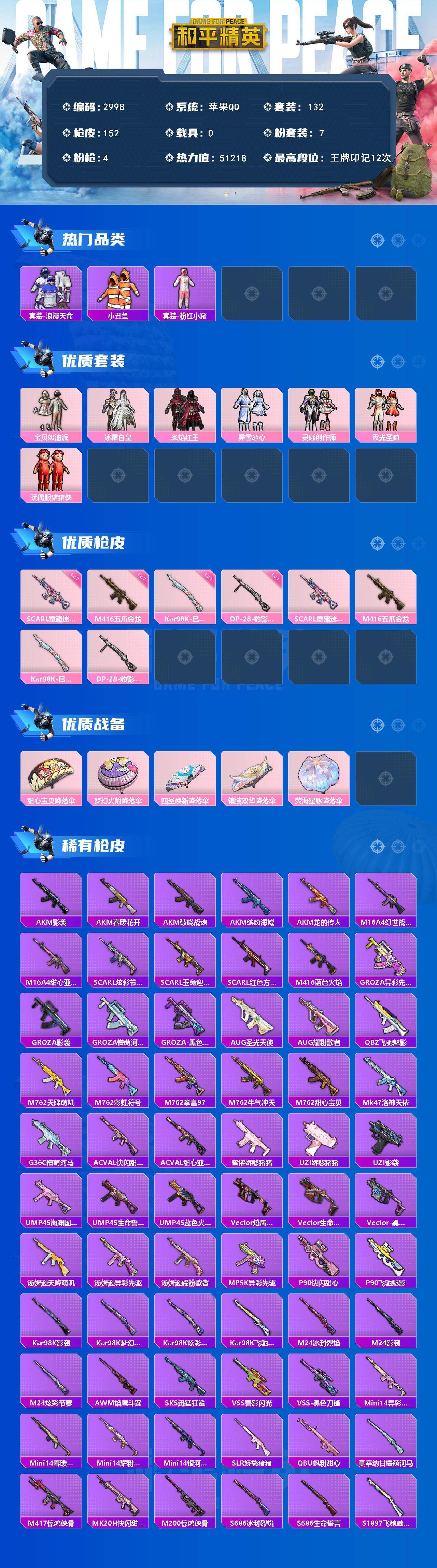 HPCMW466268和平精英账号详情图2