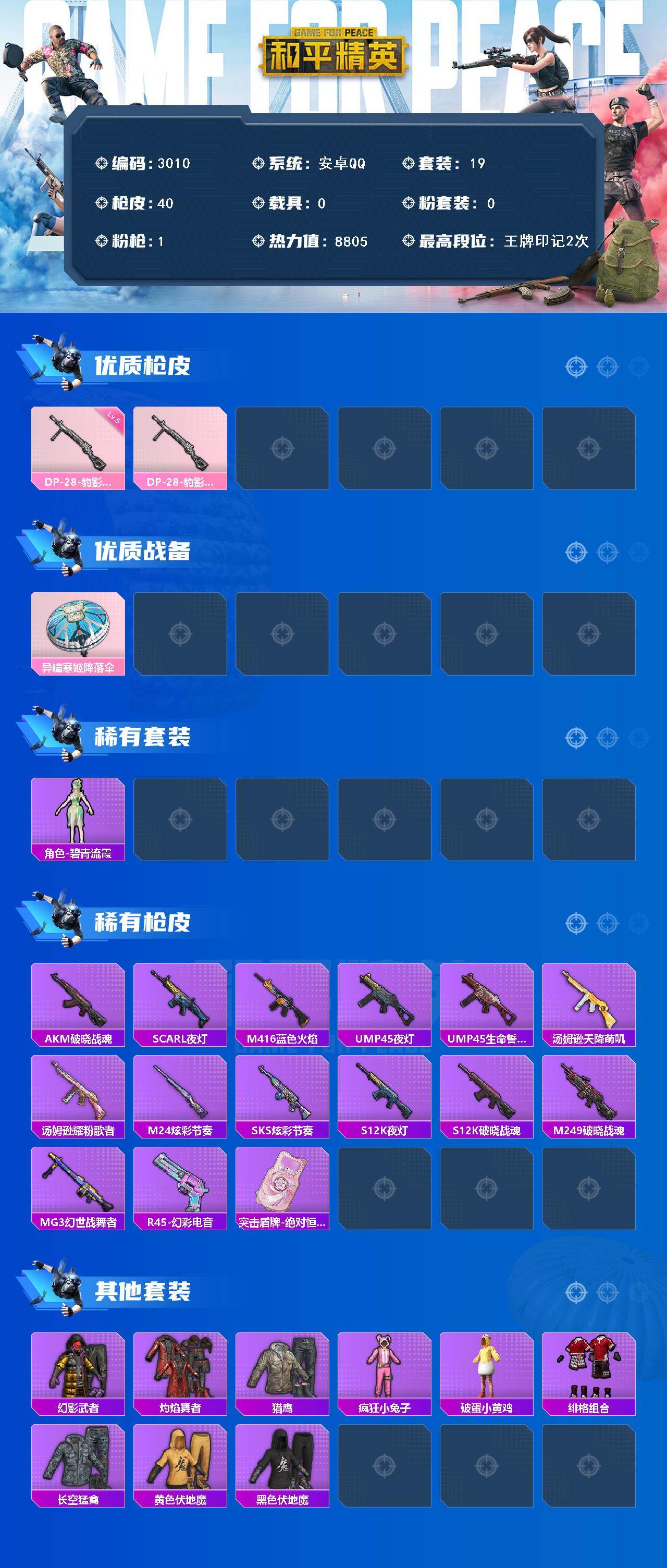 HPCMW466392和平精英账号详情图2