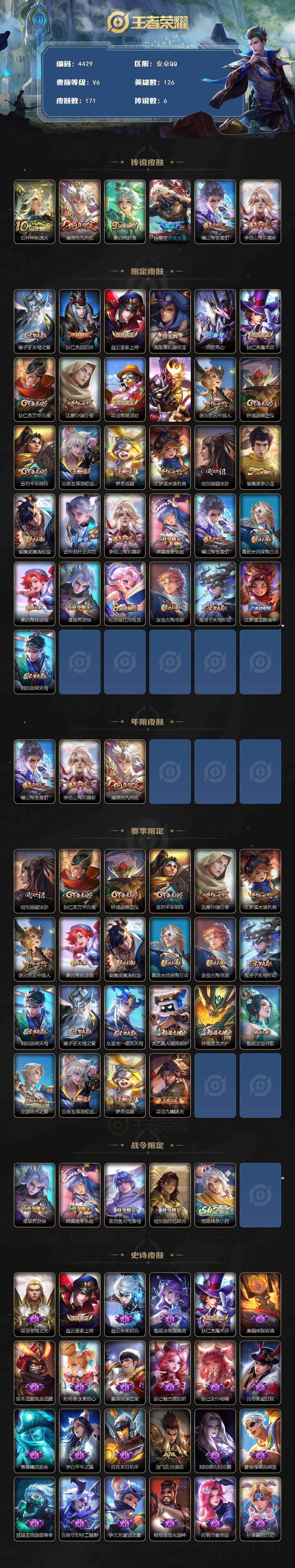 WZJZ4150001王者荣耀账号详情图2