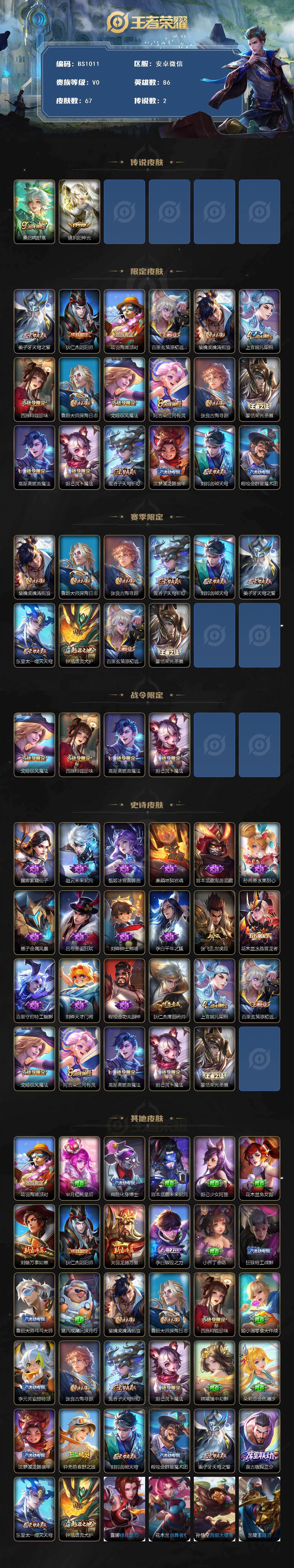 WZCMW4122111王者荣耀账号详情图2