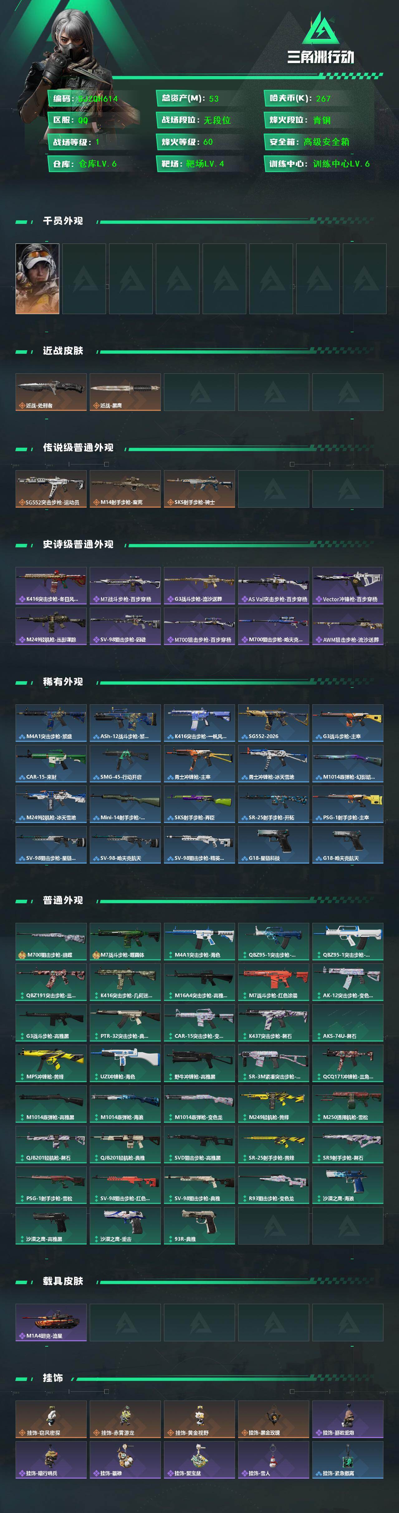 SJZEY432962三角洲行动账号详情图2