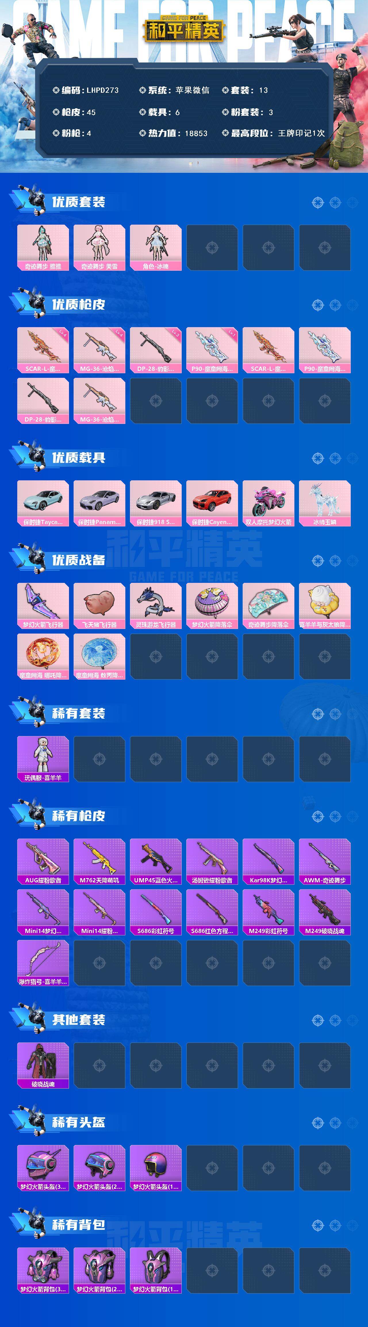 HPLX465967和平精英账号详情图2