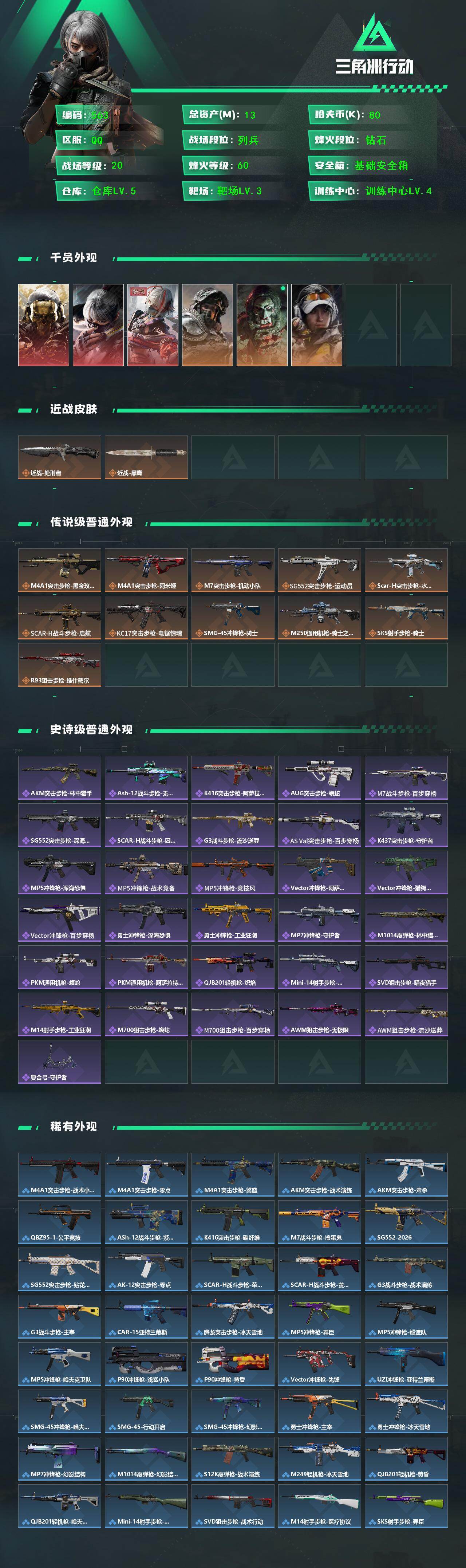 SJZCMW433435三角洲行动账号详情图2