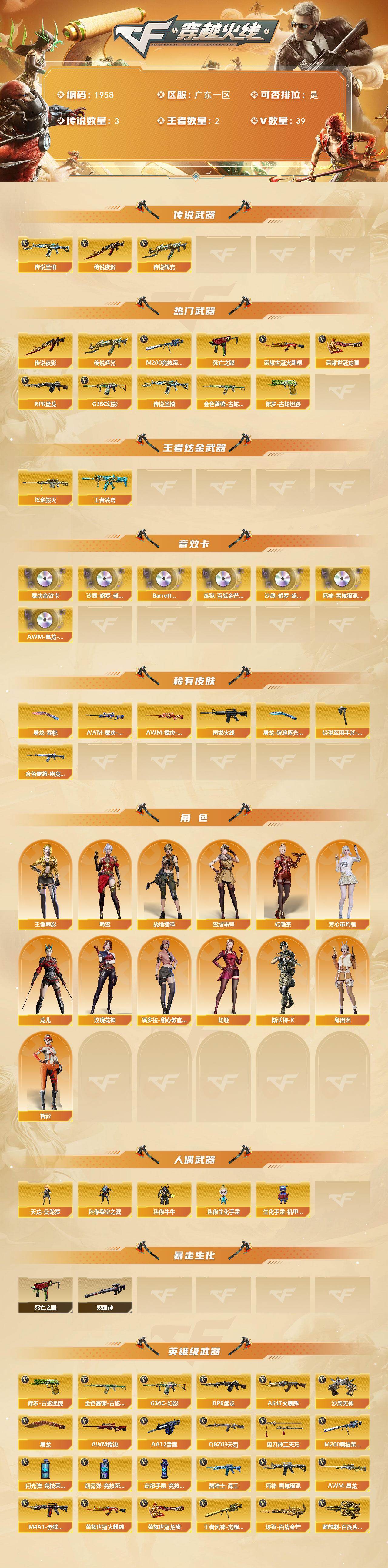 CFLX430815穿越火线账号详情图2