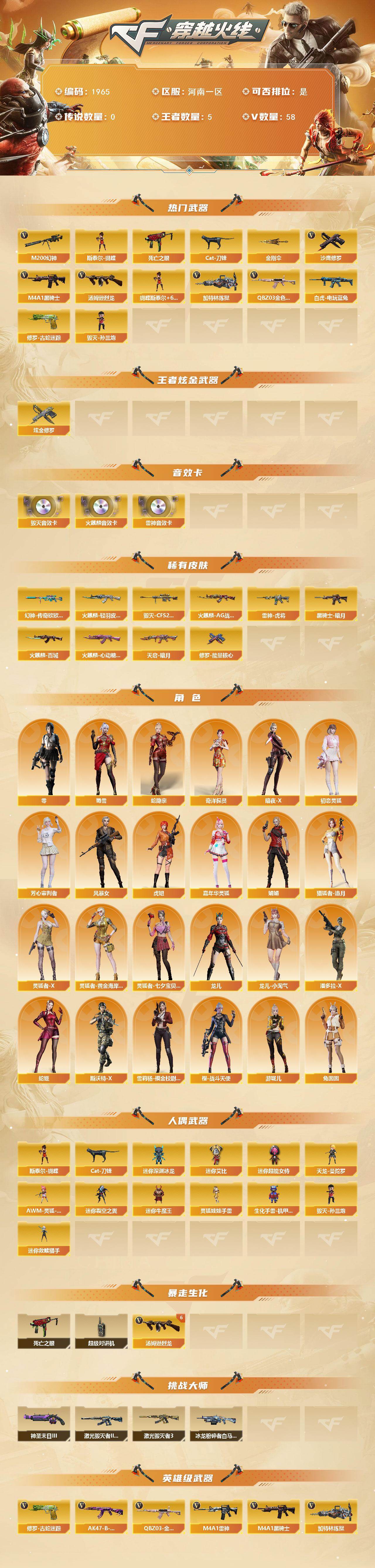 CFLX430836穿越火线账号详情图2