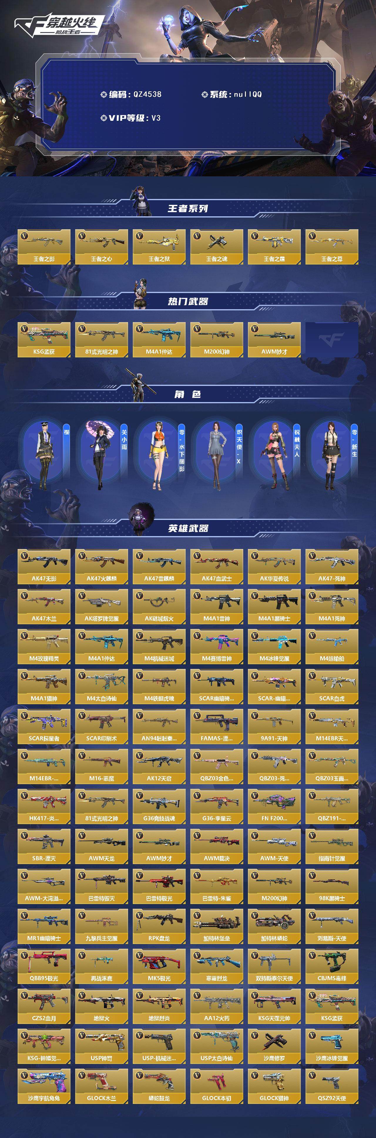 CFMEY49561枪战王者账号详情图2